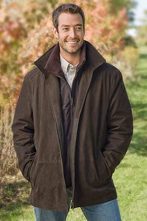 Buy Men’s Nubuck Jacket with Detachable Vest