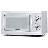 Westinghouse WCM660W 600 Watt Counter Top Microwave Oven, 0.6 Cubic Feet, 
White