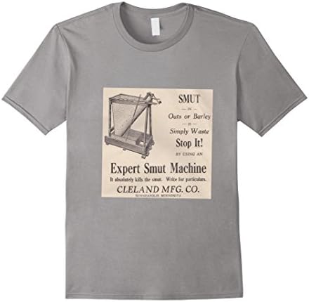Men's Expert Smut Machine T-Shirt Retro Farm Equipment Funny Ad Medium Slate