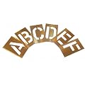 Interlocking Brass Stencils. 50mm A - Z letter set