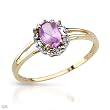 Ring With 0.55ctw Precious Stones - Genuine Diamonds and Tourmaline Beautifully Designed in Yellow Gold- Size 7 (Size 7)