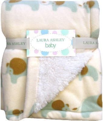 Elephant Crib Throw Color: Neutral and Sage by Laura Ashley Baby