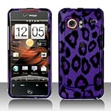 Premium - HTC Incredible Purple/Black Leopard Cover - Faceplate - Case - Sn ....