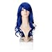 HDE® Long Wavy Deep Blue Hair with Side Bangs