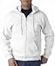 Gildan Mens 50/50 Midweight Full-Zip Hoody With 1x1 Ribbed Cuffs. G186