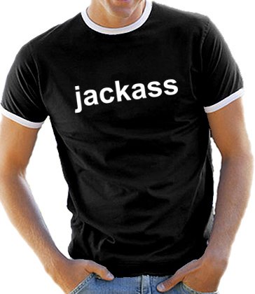 Touchlines Herren Kontrast / Ringer T-Shirt Jackass, black/white, XL, B5082 Preisvergleich