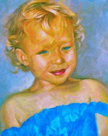 Custom Order #S1-2BJ, Oil on Canvas, Custom Painting of The Person You Love, For 1 Person of Customer's Choice, Style: Expressionism, with Signature Text 