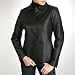 BGSD Women's Open Collar Leather Jacket in Black or Mahogany image 5