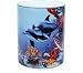 Deep Blue OCEAN Dolphins Bathroom WASTEBASKET trash can