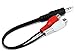 Monoprice 6inch 3.5mm Stereo Plug/2 RCA Jack Cable - Black