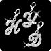 PURELY CHARMING Choice of Swarovski Crystal Charm Pendant - Script Letter/Initial