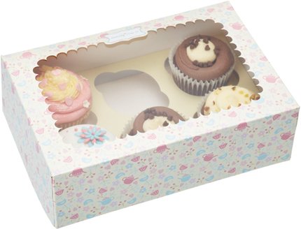 Sweetly Does It Cupcake Boxes for Six Cupcakes, Pack of Two