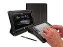 Case for 'The new iPad' 3 - G-HUB GeniusCover BLACK Carbon Fibre Style (Limited Edition) Case Cover Folio for the new iPad HD 3rd Third Generation iPad released March 2012, with integrated Flip-Stand Function and Magnetic Sleep Sensor. Also compatible with Apple iPad 2. Now includes BONUS Gift: G-HUB ProPen Stylus.