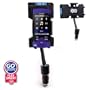 GOgroove FlexSMART Signal Intensifying FM Transmitter and Mount for Samsung Galaxy 4.0 Android Player , SONY Walkman Video S series, Microsoft Zune HD MP3 Players and More
