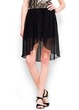 Mango Women's Sheer Tail Hem Skirt