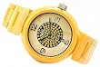 Oniss #ON7703-LC9 Women's Girasol Crystal Accented MOP Dial Yellow Ceramic Watch