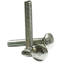 Zinc Plated Steel Carriage Bolt, Oval Head, 3/8"-16, 3/4" Length (Pack of 125)