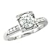 14K White Gold Antique Diamond Engagement Ring, circa 1930s