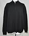 Perry Ellis Men's Quarter Zip Sweater, Black, Large