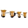 Carre Bronze Umber Piastra 4-Light Bath Fixture