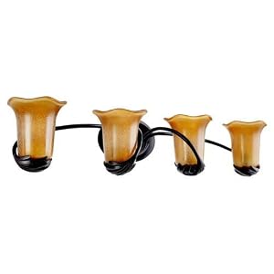 Carre Bronze Umber Piastra 4-Light Bath Fixture by 