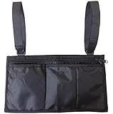 Secure Wheelchair or Walker Pouch / Bag, Black - One Year Warranty