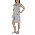 
            
                Moody Mamas Maternity Sleeveless Flounce Neck Dress - Gray
            
        