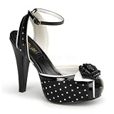 Pinup Couture BETTIE-06 4 1/2 Inch Heel Peep Toe Sandal With Ankle Strap