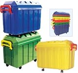 ECR4Kids Stackable Storage Trunks, Pack of 4, Assorted Colors