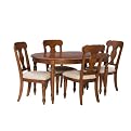 5 Pc Homestead Dining Table with Leaf and 4 Chairs