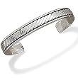 Oxidized Men's 10mm Cuff Bracelet with Rope Design