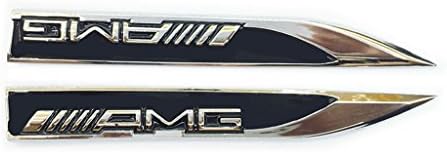 Metal AMG Logo Car Emblem Side badge Knife Car Sticker for - AMG