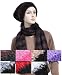 Ladies Striped Acrylic Scarf and Hat Set