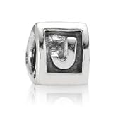 Pandora Damen-Bead  Sterling-Silber 925 Buchstabenelement "J" KASI 79323-J