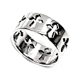 Sterling Silver Ring - Cross - Size: 7-12
