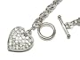 Silver Crystal Heart Pendant Necklace Fashion Jewelry