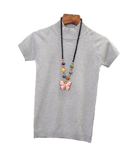 GuDeKeレディース 秋冬 ニット ハイネック プルオーバー カットソー 半袖 無地 カジュアル オフィス ニット カットソー セクシー