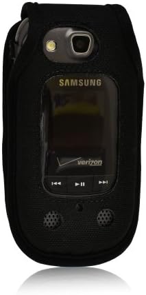 TurtleBack Samsung Convoy 3 U680 Heavy Duty Nylon Case with Removable Metal Clip Black