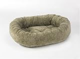 Bowser Donut Bed-Paisley Taupe Microvelvet-Small