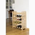 WINE RACK WOOD 25 BOTTLES 64x76x25CM