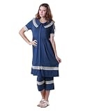 Sweet Mommy Cotton Lace Collar Maternity and Nursing Pajama Set