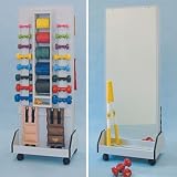 Celestial Dual Rac w/mirror - Item 5121M Vangaurd series Dual rac system - Physical Therapy / Exercise Equipment Storage Item# 5121M
