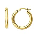 Duragold 14k Yellow Gold Hoop Earrings (1