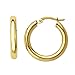 Duragold 14k Yellow Gold Hoop Earrings, (1" Diameter)