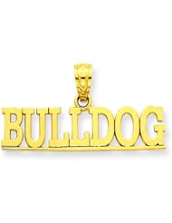 14K Yellow Gold BullDog Charm Georgia Sports Pendant