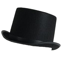 NEW FELT TOP HAT RING MASTER DANCE COSTUME STAGE BLACK - Large