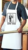 GAME OVER Funny Married Bride Groom Butcher Apron