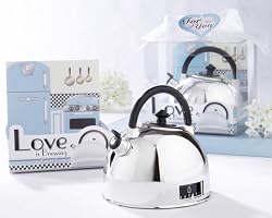 "Love is Brewing" Teapot Timer in Classic Retro Gift Box