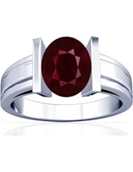 Platinum Oval Cut Ruby Solitaire Ring