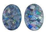 18X13MM OVAL MOSAIC OPAL TRIPLET SET OF 2
